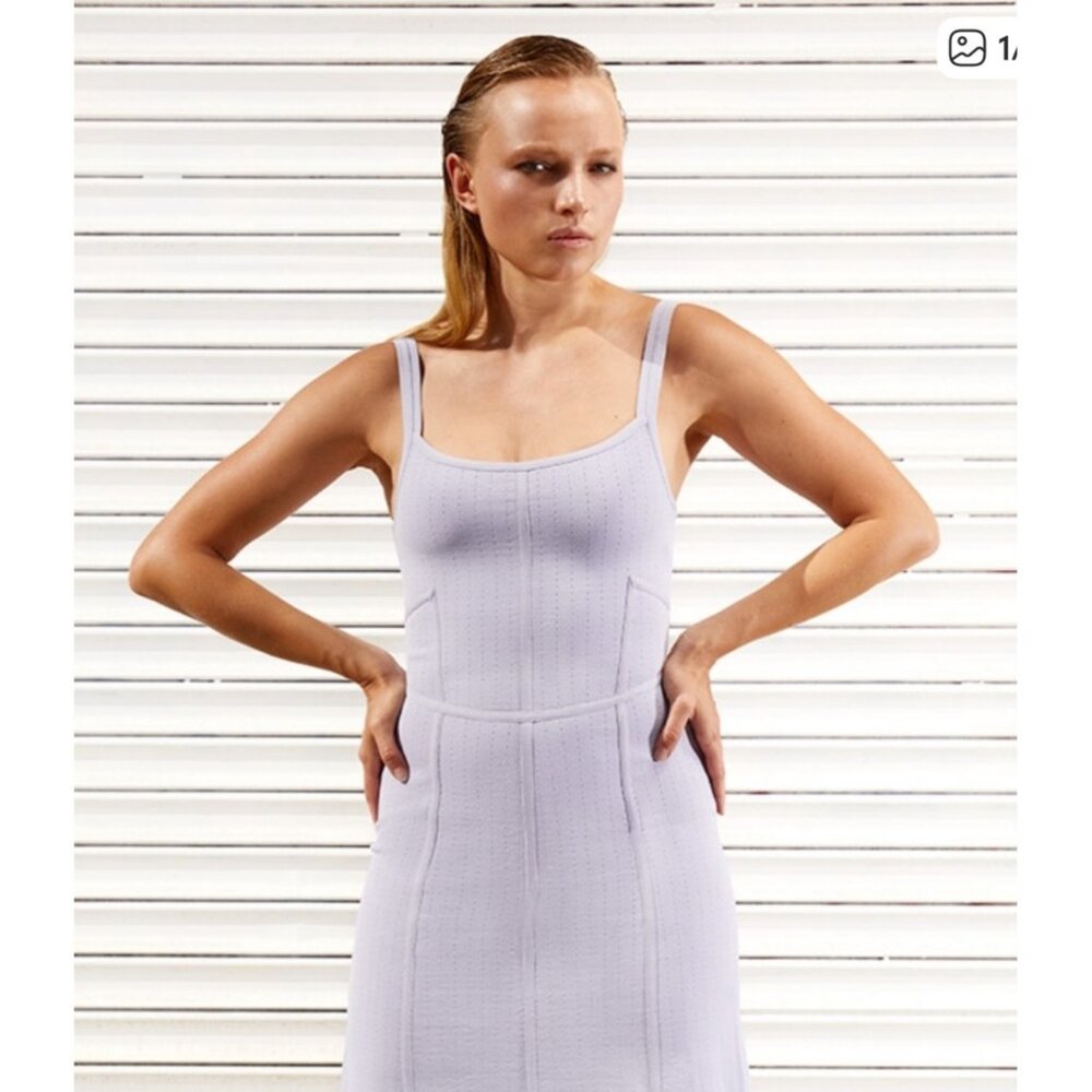 Mariam Anna Barska 2017 Bodycon Long Midi Dress Womens Medium Purple Sexy Party
